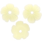 Coupelles Fleur 10 mm en résine - Ecru x12|raw }}