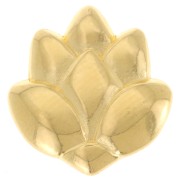 Poussoir slider fleur de lotus pour lacet 10 mm Doré à l'or fin x1|raw }}