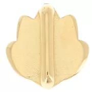 Poussoir slider fleur de lotus pour lacet 10 mm Doré à l'or fin x1