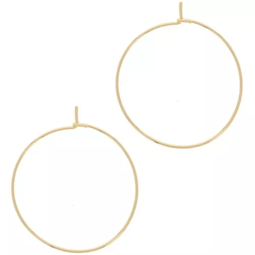 Créoles à décorer 30 mm - Fil 0.7 mm - Doré x20