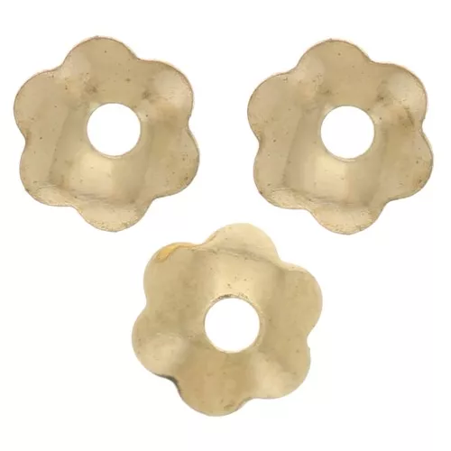 Coupelles fleurs 4 mm - Doré x20