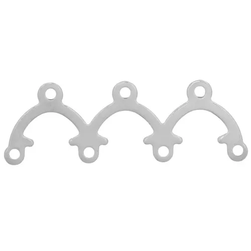 Intercalaires 3 ponts 25x8,5 mm Argenté x10
