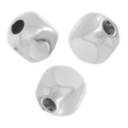 Perles cubes facettés - 2.5 mm - Argenté x50