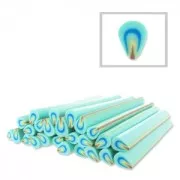 Cane en pâte polymère 5x50 mm Pétale Mint x1