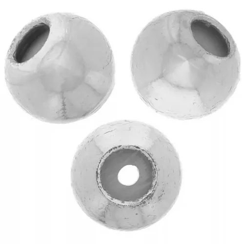 Perle stoppeur 3 mm avec un trou de 0,5 mm Argenté x10