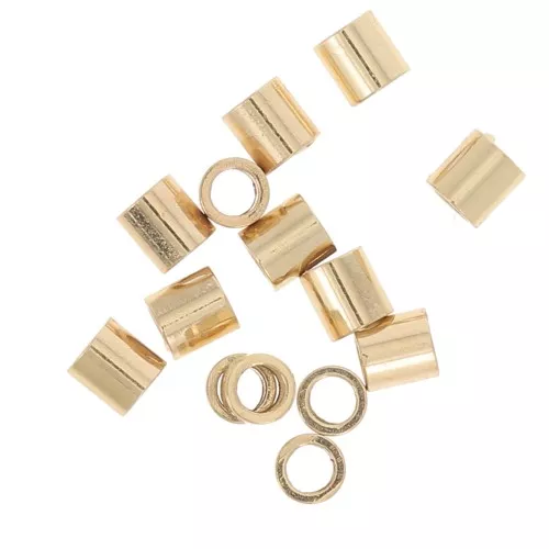 Tubes à écraser 2 mm - Doré x100