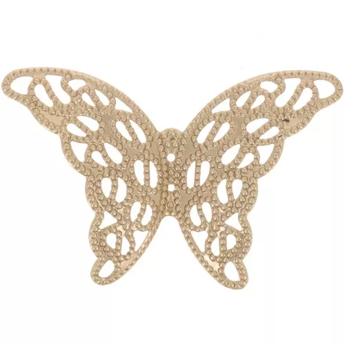 Estampe Papillon 25x39 mm doré x1