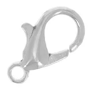 Fermoirs mousquetons 12 mm Argenté x5