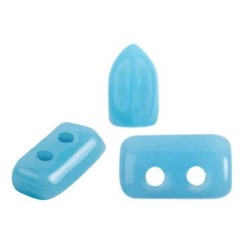 Perles en verre Piros® par Puca® 2x5 mm - Opaque Aqua x10g