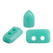Perles en verre Piros® par Puca® 2x5 mm - Opaque Green Turquoise Mat x10g|raw }}