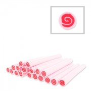 Cane en pâte polymère 5x50 mm Roulé à la Framboise x1|raw }}