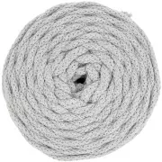 Bobine de cordon en coton pour macramé Cotton Air 5 mm - Gris Twist x50m