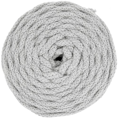 Bobine de cordon en coton pour macramé Cotton Air 5 mm - Gris Twist x50m