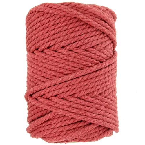 Bobine de cordon en coton pour macramé 5 mm - Brique x50m