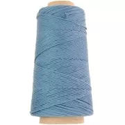 Bobine de cordon coton macramé Organic Cotton Détox XL peigné - Bleu Acier x200m
