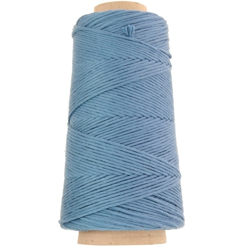 Bobine de cordon coton macramé Organic Cotton Détox XL peigné - Bleu Acier x200m