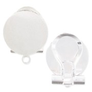 Clips plateau avec anneau 12 mm argenté x2|raw }}