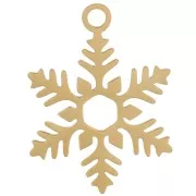 Pendentif flocon de neige 23x17 mm - Acier inoxydable 316L Doré x1