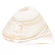 Perles cônes en coquillage 10x14 mm - Naturel x4