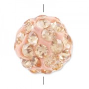 Ronde plasticine strass Coréen 8 mm Dark Rose Gold