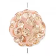 Ronde plasticine strass Coréen 8 mm Dark Rose Gold