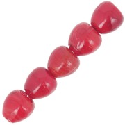 Perles pomme en verre 10 mm - Rouge x6|raw }}