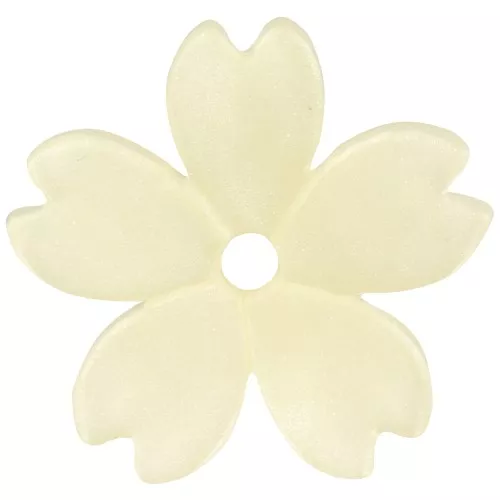 Fleur 11 mm en acrylique - Jaune clair x1