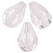 Perles poires facettées 7x5 mm - Crystal x25
