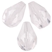 Perles poires facettées 7x5 mm - Crystal x25