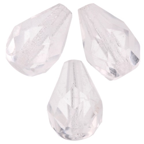 Perles poires facettées 7x5 mm - Crystal x25