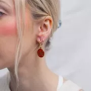 Pendentif rond LOVE - 18 mm - Acier inoxydable 304L x1