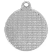 Pendentif rond LOVE - 18 mm - Acier inoxydable 304L x1