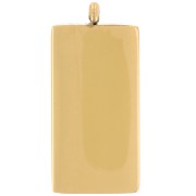 Pendentif carte de tarot 21x10 mm - Les amoureux - Acier inoxydable 316L Doré - x1