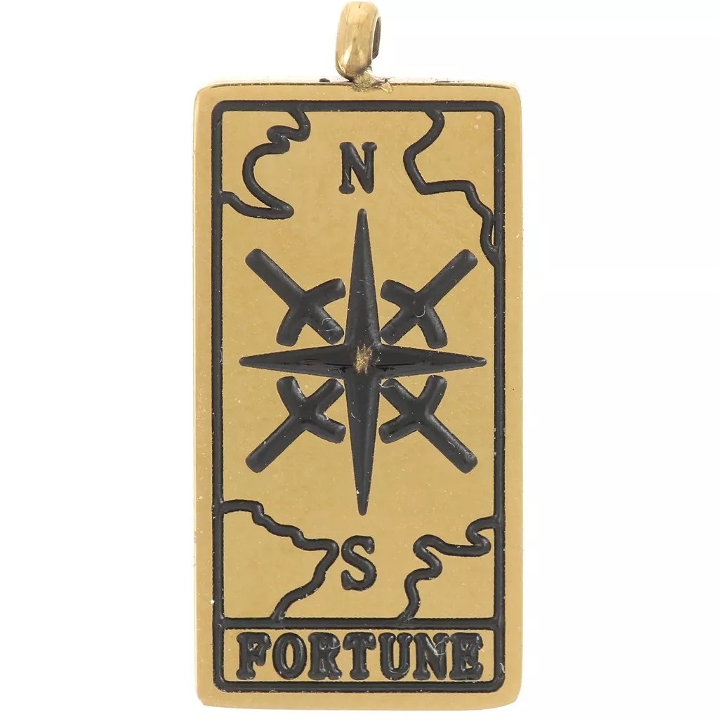 Pendentif Piece Pendentif Acier 316 Inoxydable Carte D'Afrique Doré 35 Mm - Bijouxmode Lot Perles