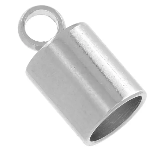 Embouts cylindriques pour cordon 4 mm en Acier inoxydable 303L x4