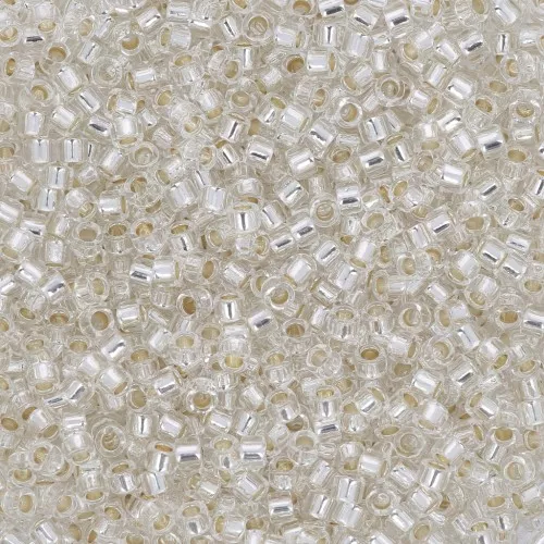 Toho Aiko 11/0 1.6 mm TA01PF21 - PF Silver Lined Transparent Crystal x4g