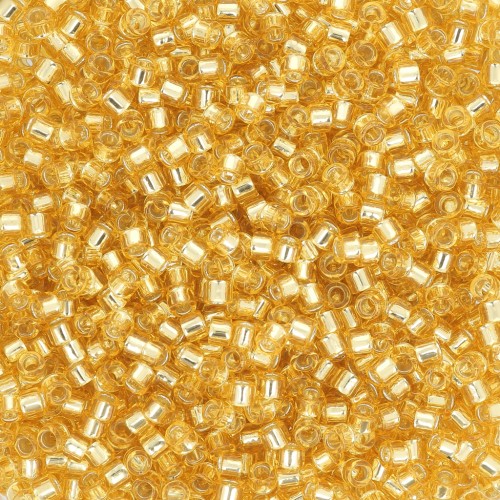 Toho Aiko 11/0 1.6 mm TA01PF22 - PF Transparent Silver Lined Light Topaz x4g