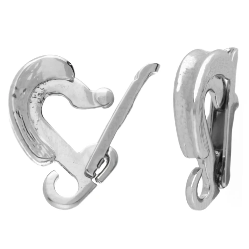Attache pendentif à clipser 13 mm - White bronze x1