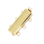 Fermoir 3 rangs  9x20 mm doré
