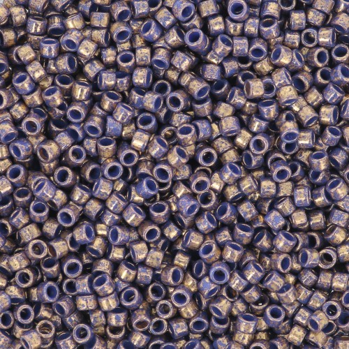 Toho Aiko 11/0 1.6 mm TA011701 - Gilded Marble Blue x4g
