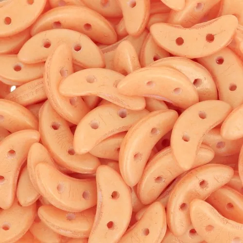 Czechmates Crescent 2 trous 3x10 mm - Pacifica Tangerine x5g