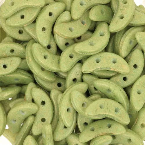 Czechmates Crescent 2 trous 3x10 mm - Pacifica Avocado x5g