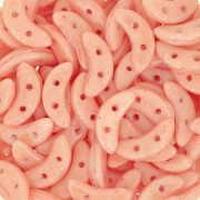 Czechmates Crescent 2 trous 3x10 mm - Opaque Rose Quartz x5g|raw }}