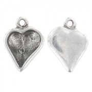 Serti pendentif simple face pour cab 4809 13x12 mm argenté vieilli