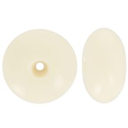 Perle rondelle 18x9 mm en résine opaque - Ecru x1