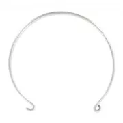 Bracelet jonc à décorer 57 mm Placage Argent fin vieilli