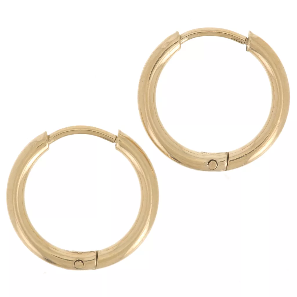 Boucles D'oreilles Créoles Lisses Rondes 4 Cm - Acier Inoxydable 316L - Bijoux Femme - Neuf Avec étiquettes