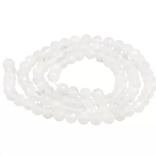 Perles rondes facettées 4.5 mm pierre gemme - Pierre de lune x39cm