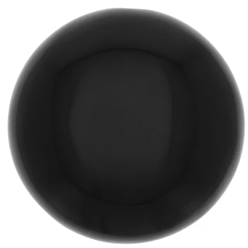 Cabochon rond 25 mm en pierre gemme - Onyx noir x1