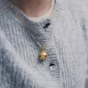 Pendentif ethnique 21x16mm CZ & pierre gemme - Doré Or fin - Malachite - Lapis